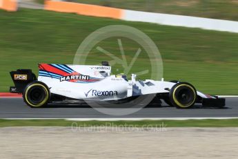 World © Octane Photographic Ltd. Formula 1 - Winter Test 2. Felipe Massa - Williams Martini Racing FW40. Circuit de Barcelona-Catalunya. Tuesday 7th March 2017. Digital Ref: 1784CB1D5227