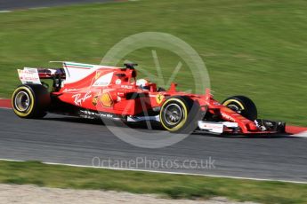 World © Octane Photographic Ltd. Formula 1 - Winter Test 2. Sebastian Vettel - Scuderia Ferrari SF70H. Circuit de Barcelona-Catalunya. Tuesday 7th March 2017. Digital Ref: 1784CB1D5260