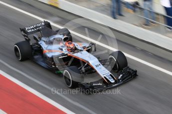 World © Octane Photographic Ltd. Formula 1 - Winter Test 2. Esteban Ocon - Sahara Force India VJM10. Circuit de Barcelona-Catalunya. Tuesday 7th March 2017. Digital Ref :1784CB1D5496