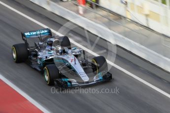 World © Octane Photographic Ltd. Formula 1 - Winter Test 2. Valtteri Bottas - Mercedes AMG Petronas F1 W08 EQ Energy+. Circuit de Barcelona-Catalunya. Tuesday 7th March 2017. Digital Ref :1784CB1D5506