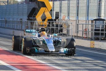 World © Octane Photographic Ltd. Formula 1 - Winter Test 2. Lewis Hamilton - Mercedes AMG Petronas F1 W08 EQ Energy+. Circuit de Barcelona-Catalunya. Tuesday 7th March 2017. Digital Ref :1784LB1D2428