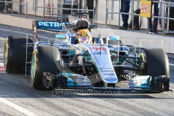 World © Octane Photographic Ltd. Formula 1 - Winter Test 2. Lewis Hamilton - Mercedes AMG Petronas F1 W08 EQ Energy+. Circuit de Barcelona-Catalunya. Tuesday 7th March 2017. Digital Ref :1784LB1D2435