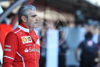 World © Octane Photographic Ltd. Formula 1 - Winter Test 2. Maurizio Arrivabene - Scuderia Ferrari Team Principal. Circuit de Barcelona-Catalunya. Tuesday 7th March 2017. Digital Ref :1784LB1D2543