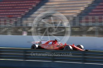 World © Octane Photographic Ltd. Formula 1 - Winter Test 2. Sebastian Vettel - Scuderia Ferrari SF70H. Circuit de Barcelona-Catalunya. Tuesday 7th March 2017. Digital Ref :1784LB1D2878