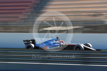 World © Octane Photographic Ltd. Formula 1 - Winter Test 2. Esteban Ocon - Sahara Force India VJM10. Circuit de Barcelona-Catalunya. Tuesday 7th March 2017. Digital Ref :1784LB1D2937