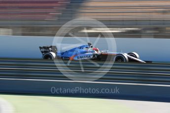 World © Octane Photographic Ltd. Formula 1 - Winter Test 2. Esteban Ocon - Sahara Force India VJM10. Circuit de Barcelona-Catalunya. Tuesday 7th March 2017. Digital Ref :1784LB1D2994