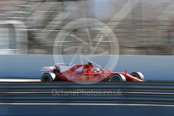 World © Octane Photographic Ltd. Formula 1 - Winter Test 2. Sebastian Vettel - Scuderia Ferrari SF70H. Circuit de Barcelona-Catalunya. Tuesday 7th March 2017. Digital Ref :1784LB1D3022