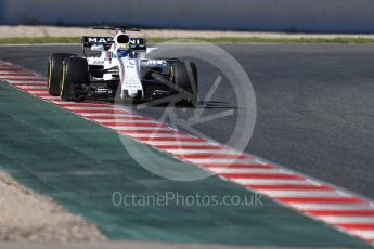 World © Octane Photographic Ltd. Formula 1 - Winter Test 2. Felipe Massa - Williams Martini Racing FW40. Circuit de Barcelona-Catalunya. Tuesday 7th March 2017. Digital Ref :1784LB1D3088