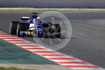 World © Octane Photographic Ltd. Formula 1 - Winter Test 2. Pascal Wehrlein – Sauber F1 Team C36. Circuit de Barcelona-Catalunya. Tuesday 7th March 2017. Digital Ref :1784LB1D3120