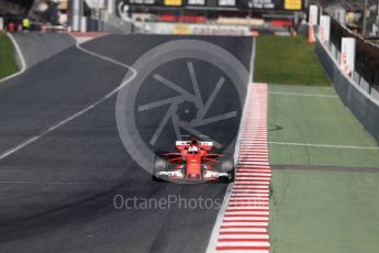 World © Octane Photographic Ltd. Formula 1 - Winter Test 2. Sebastian Vettel - Scuderia Ferrari SF70H. Circuit de Barcelona-Catalunya. Tuesday 7th March 2017. Digital Ref : 1784LB1D3251