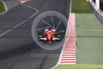 World © Octane Photographic Ltd. Formula 1 - Winter Test 2. Sebastian Vettel - Scuderia Ferrari SF70H. Circuit de Barcelona-Catalunya. Tuesday 7th March 2017. Digital Ref : 1784LB1D3277