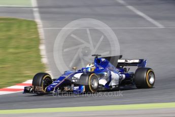 World © Octane Photographic Ltd. Formula 1 - Winter Test 2. Marcus Ericsson – Sauber F1 Team C36. Circuit de Barcelona-Catalunya. Tuesday 7th March 2017. Digital Ref: 1784LB1D3448