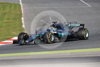 World © Octane Photographic Ltd. Formula 1 - Winter Test 2. Valtteri Bottas - Mercedes AMG Petronas F1 W08 EQ Energy+. Circuit de Barcelona-Catalunya. Tuesday 7th March 2017. Digital Ref: 1784LB1D3583