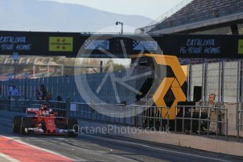 World © Octane Photographic Ltd. Formula 1 - Winter Test 2. Sebastian Vettel - Scuderia Ferrari SF70H. Circuit de Barcelona-Catalunya. Tuesday 7th March 2017. Digital Ref :1784LB5D9191