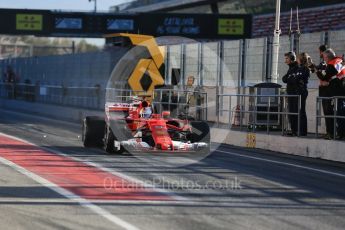 World © Octane Photographic Ltd. Formula 1 - Winter Test 2. Sebastian Vettel - Scuderia Ferrari SF70H. Circuit de Barcelona-Catalunya. Tuesday 7th March 2017. Digital Ref :1784LB5D9195