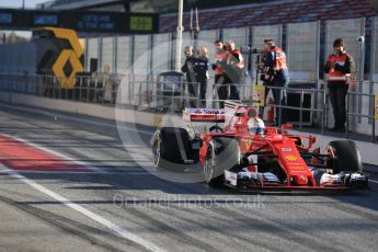 World © Octane Photographic Ltd. Formula 1 - Winter Test 2. Sebastian Vettel - Scuderia Ferrari SF70H. Circuit de Barcelona-Catalunya. Tuesday 7th March 2017. Digital Ref :1784LB5D9200
