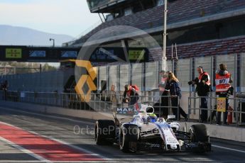 World © Octane Photographic Ltd. Formula 1 - Winter Test 2. Felipe Massa - Williams Martini Racing FW40. Circuit de Barcelona-Catalunya. Tuesday 7th March 2017. Digital Ref :1784LB5D9222