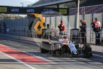 World © Octane Photographic Ltd. Formula 1 - Winter Test 2. Esteban Ocon - Sahara Force India VJM10. Circuit de Barcelona-Catalunya. Tuesday 7th March 2017. Digital Ref :1784LB5D9265