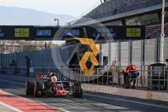 World © Octane Photographic Ltd. Formula 1 - Winter Test 2. Kevin Magnussen - Haas F1 Team VF-17. Circuit de Barcelona-Catalunya. Tuesday 7th March 2017. Digital Ref :1784LB5D9272