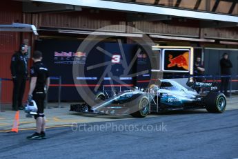 World © Octane Photographic Ltd. Formula 1 - Winter Test 2. Lewis Hamilton - Mercedes AMG Petronas F1 W08 EQ Energy+. Circuit de Barcelona-Catalunya. Tuesday 7th March 2017. Digital Ref :1784LB5D9285