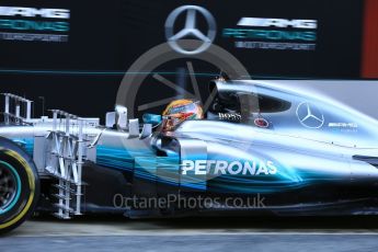 World © Octane Photographic Ltd. Formula 1 - Winter Test 2. Lewis Hamilton - Mercedes AMG Petronas F1 W08 EQ Energy+. Circuit de Barcelona-Catalunya. Tuesday 7th March 2017. Digital Ref :1784LB5D9298