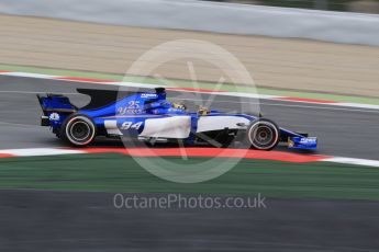 World © Octane Photographic Ltd. Formula 1 - Winter Test 2. Pascal Wehrlein – Sauber F1 Team C36. Circuit de Barcelona-Catalunya. Wednesday 8th March 2017. Digital Ref:1785CB1D1895