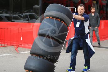 World © Octane Photographic Ltd. Formula 1 - Winter Test 2. Sauber F1 Team C36 wheels and Pirelli tyres. Circuit de Barcelona-Catalunya. Wednesday 8th March 2017. Digital Ref: 1785CB1D2064