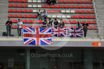 World © Octane Photographic Ltd. Formula 1 - Winter Test 2. Lewis Hamilton fans - Mercedes AMG Petronas F1 W08 EQ Energy+. Circuit de Barcelona-Catalunya. Wednesday 8th March 2017. Digital Ref:1785CB1D2075