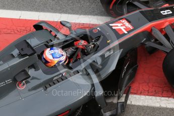 World © Octane Photographic Ltd. Formula 1 - Winter Test 2. Romain Grosjean - Haas F1 Team VF-17. Circuit de Barcelona-Catalunya. Wednesday 8th March 2017. Digital Ref:1785CB1D2102