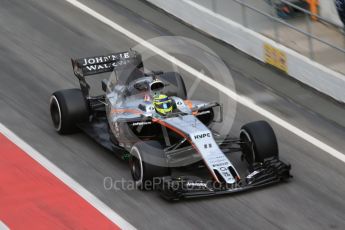 World © Octane Photographic Ltd. Formula 1 - Winter Test 2. Sergio Perez - Sahara Force India VJM10. Circuit de Barcelona-Catalunya. Wednesday 8th March 2017. Digital Ref:1785CB1D2238