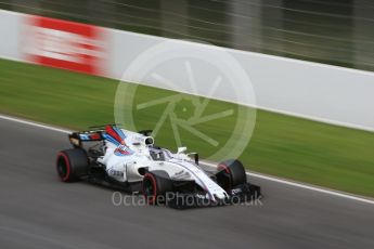 World © Octane Photographic Ltd. Formula 1 - Winter Test 2. Lance Stroll - Williams Martini Racing FW40. Circuit de Barcelona-Catalunya. Wednesday 8th March 2017. Digital Ref:1785CB1D2251