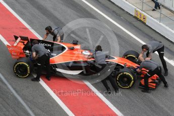 World © Octane Photographic Ltd. Formula 1 - Winter Test 2. Fernando Alonso - McLaren Honda MCL32. Circuit de Barcelona-Catalunya. Wednesday 8th March 2017. Digital Ref:1785CB1D2313