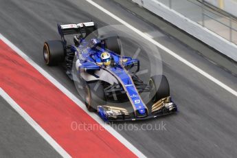 World © Octane Photographic Ltd. Formula 1 - Winter Test 2. Marcus Ericsson – Sauber F1 Team C36. Circuit de Barcelona-Catalunya. Wednesday 8th March 2017. Digital Ref:1785CB1D2350