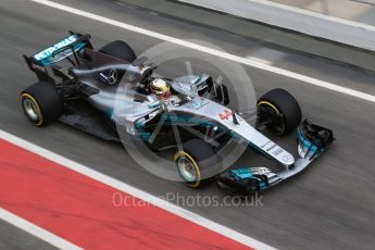 World © Octane Photographic Ltd. Formula 1 - Winter Test 2. Lewis Hamilton - Mercedes AMG Petronas F1 W08 EQ Energy+. Circuit de Barcelona-Catalunya. Wednesday 8th March 2017. Digital Ref:1785CB1D2373