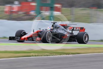 World © Octane Photographic Ltd. Formula 1 - Winter Test 2. Romain Grosjean - Haas F1 Team VF-17. Circuit de Barcelona-Catalunya. Wednesday 8th March 2017. Digital Ref:1785CB1D5841