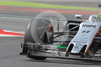 World © Octane Photographic Ltd. Formula 1 - Winter Test 2. Sergio Perez - Sahara Force India VJM10. Circuit de Barcelona-Catalunya. Wednesday 8th March 2017. Digital Ref: 1785CB1D6143