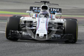 World © Octane Photographic Ltd. Formula 1 - Winter Test 2. Lance Stroll - Williams Martini Racing FW40. Circuit de Barcelona-Catalunya. Wednesday 8th March 2017. Digital Ref: 1785CB1D6159