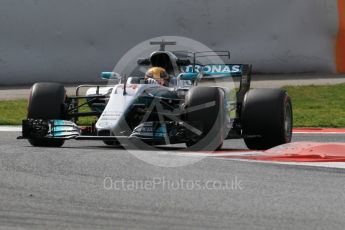 World © Octane Photographic Ltd. Formula 1 - Winter Test 2. Lewis Hamilton - Mercedes AMG Petronas F1 W08 EQ Energy+. Circuit de Barcelona-Catalunya. Wednesday 8th March 2017. Digital Ref: 1785CB1D6214