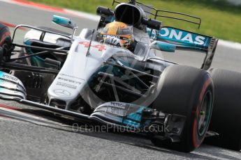 World © Octane Photographic Ltd. Formula 1 - Winter Test 2. Lewis Hamilton - Mercedes AMG Petronas F1 W08 EQ Energy+. Circuit de Barcelona-Catalunya. Wednesday 8th March 2017. Digital Ref: 1785CB1D6222