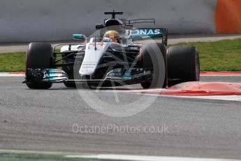 World © Octane Photographic Ltd. Formula 1 - Winter Test 2. Lewis Hamilton - Mercedes AMG Petronas F1 W08 EQ Energy+. Circuit de Barcelona-Catalunya. Wednesday 8th March 2017. Digital Ref: 1785CB1D6238