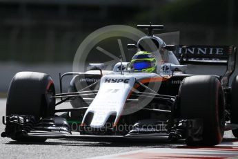 World © Octane Photographic Ltd. Formula 1 - Winter Test 2. Sergio Perez - Sahara Force India VJM10. Circuit de Barcelona-Catalunya. Wednesday 8th March 2017. Digital Ref: 1785CB1D6307