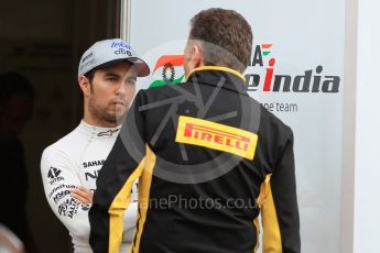 World © Octane Photographic Ltd. Formula 1 - Winter Test 2. Sergio Perez - Sahara Force India VJM10. Circuit de Barcelona-Catalunya. Wednesday 8th March 2017. Digital Ref:1785CB1D6354