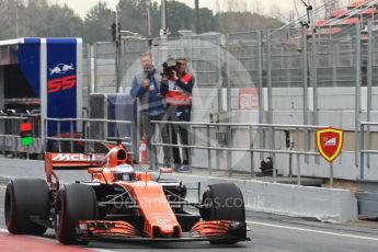 World © Octane Photographic Ltd. Formula 1 - Winter Test 2. Fernando Alonso - McLaren Honda MCL32. Circuit de Barcelona-Catalunya. Wednesday 8th March 2017. Digital Ref: 1785LB1D3794