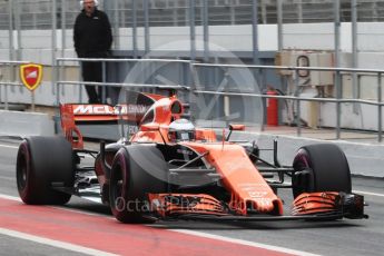 World © Octane Photographic Ltd. Formula 1 - Winter Test 2. Fernando Alonso - McLaren Honda MCL32. Circuit de Barcelona-Catalunya. Wednesday 8th March 2017. Digital Ref: 1785LB1D3798