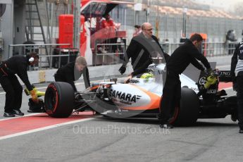 World © Octane Photographic Ltd. Formula 1 - Winter Test 2. Sergio Perez - Sahara Force India VJM10. Circuit de Barcelona-Catalunya. Wednesday 8th March 2017. Digital Ref: 1785LB1D3869