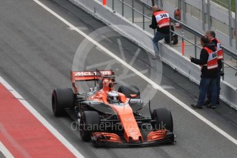 World © Octane Photographic Ltd. Formula 1 - Winter Test 2. Fernando Alonso - McLaren Honda MCL32. Circuit de Barcelona-Catalunya. Wednesday 8th March 2017. Digital Ref: 1785LB1D3968