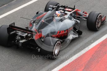 World © Octane Photographic Ltd. Formula 1 - Winter Test 2. Romain Grosjean - Haas F1 Team VF-17. Circuit de Barcelona-Catalunya. Wednesday 8th March 2017. Digital Ref: 1785LB1D4037
