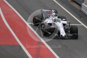 World © Octane Photographic Ltd. Formula 1 - Winter Test 2. Felipe Massa - Williams Martini Racing FW40. Circuit de Barcelona-Catalunya. Wednesday 8th March 2017. Digital Ref: 1785LB1D4136