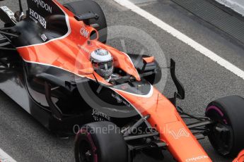 World © Octane Photographic Ltd. Formula 1 - Winter Test 2. Fernando Alonso - McLaren Honda MCL32. Circuit de Barcelona-Catalunya. Wednesday 8th March 2017. Digital Ref: 1785LB1D4248