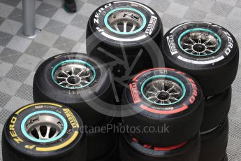 World © Octane Photographic Ltd. Formula 1 - Winter Test 2. Mercedes AMG Petronas F1 W08 EQ Energy+ tyres. Circuit de Barcelona-Catalunya. Wednesday 8th March 2017. Digital Ref: 1785LB1D4289